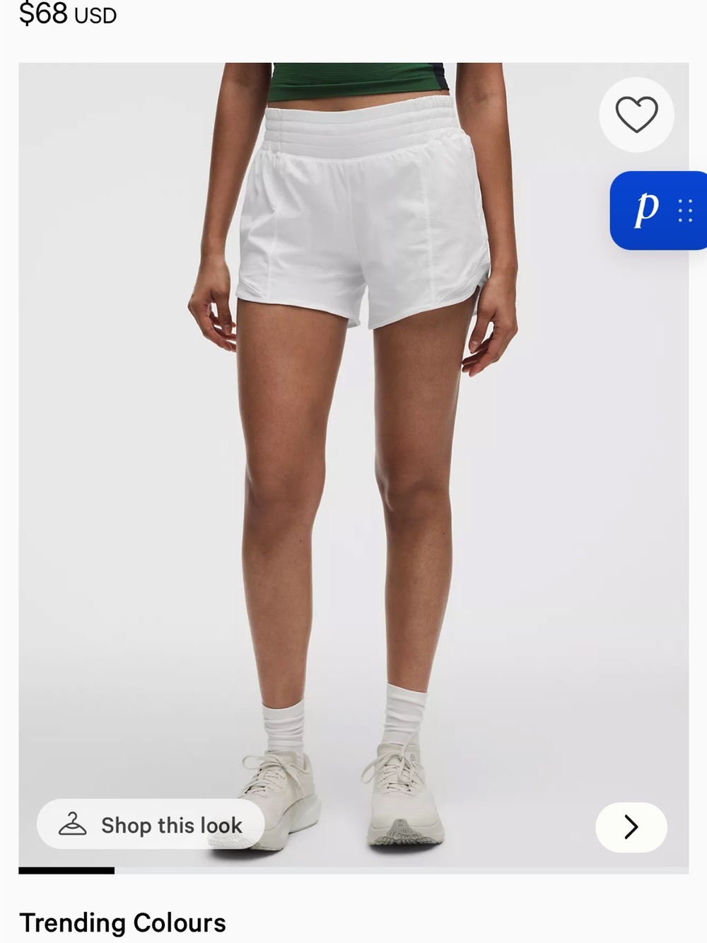 lululemon athletica White Women's Athletic Shorts